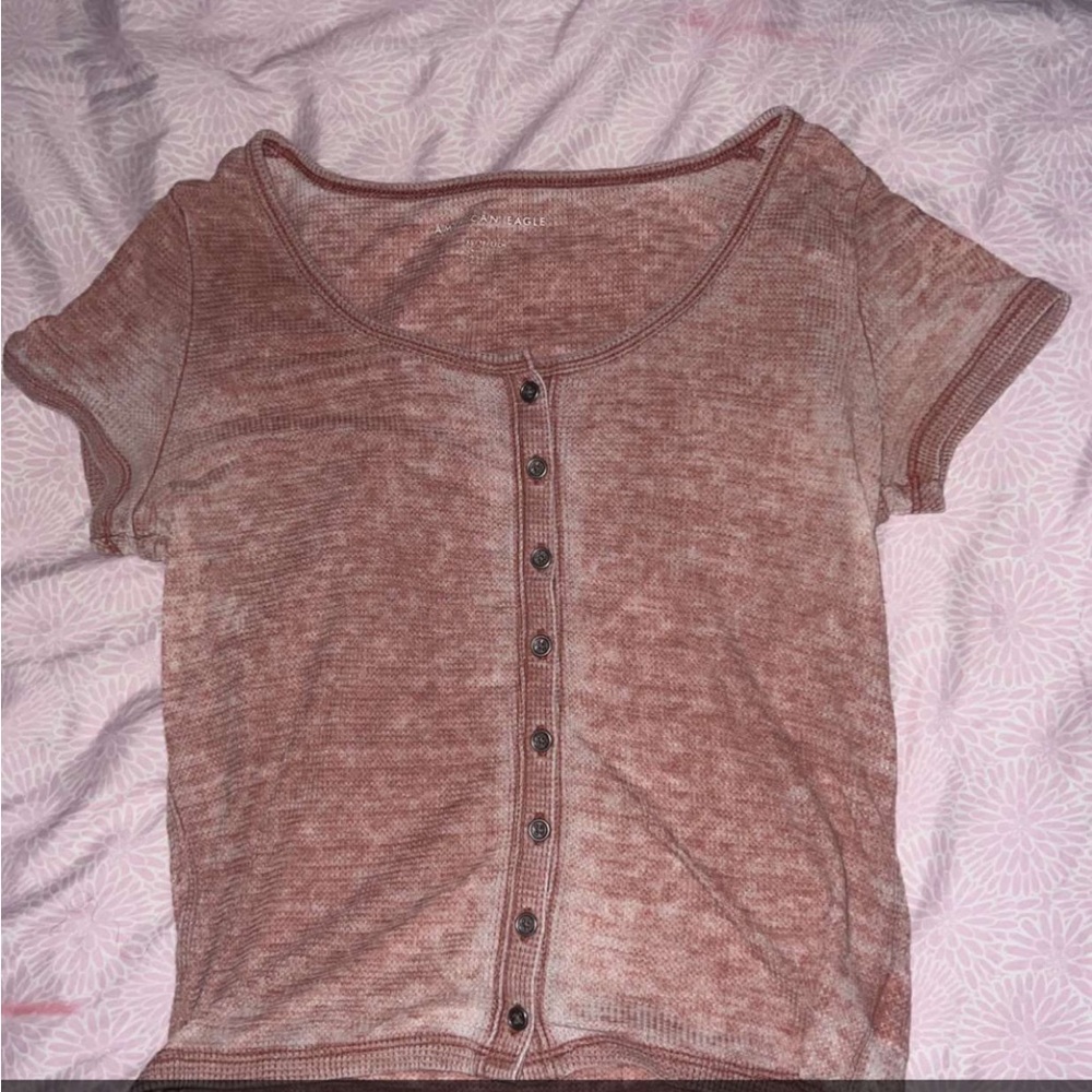 American Eagle Short Sleeve Button Up
